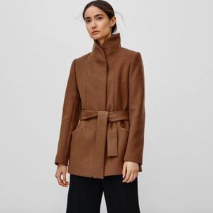 Aritzia Wilfred Appell Cocoon Coat Tie